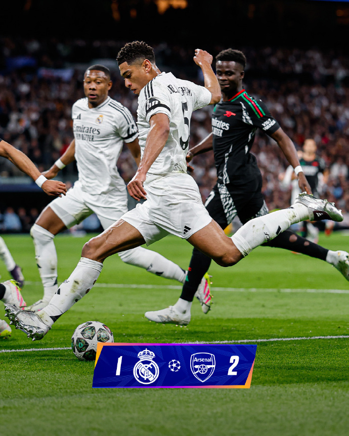 巴萨鏖战阿森纳，贝林厄姆点燃赛场